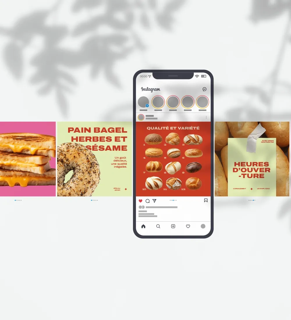 Community management — Template feed réseaux sociaux