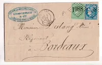 N°42B + 46B GC 1988 LAVARDAC LOT ET GARONNE BOITE RURALE C PONT DE BORDES POUR BORDEAUX