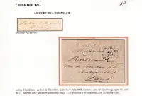 LETTRE D'UN DETENU AU FORT DE L'ILE PELEE CHERBOURG MANCHE DU 9 JUIN 1871 POUR PARIS TAXE 30 DT COMMUNE DE PARIS