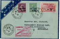 N°268+254+231 LETTRE AIR BLEU PARIS 9.7.1935 POUR BORDEAUX