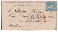 BALLON MONTE LE KEPLER PARIS 10.01.1871 DEPECHE BALLON N°22 POUR DUNKERQUE NORD ARRIVE 15.01.1871