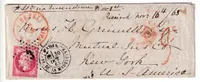 N°17B PARIS ETOILE 3 PL DE LA MADELEINE POUR NEW YORK USA TAXE ROUGE 3C AMERICAINE