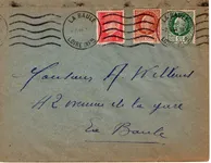 PETAIN 1FR+1FR50+2FR LETTRE MEC LA BAULE 2.II.1944 POUR LA BAULE POCHE