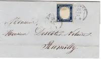 SARDE 20C  BELLES MARGES ANNECY 28 NOV 1859 LETTRE POUR RUMILLY HAUTE SAVOIE