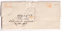 DEBOURSE DEB 64 ST PALAIS BASSES PYRENEES 1825 MENTION PARTI POUR LES EAUX CHAUDES DEPART PAU INDICE 20