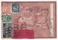 CARTE RETOUR RECCORD DE DISTANCE 1929 COSTES ET BELLONTE HANOI INDOCHINE AUTOGRAPHE BELLONTE