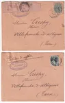 ENSEMBLE DE 2 LETTRES N°111 PAPIERS AFFAIRES 1904 PLUS RECEPISSE DE DEPOT VILLEFRANCHE ALBIGEOIS TARN POUR ALBI