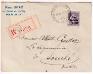 N°268 CAISSE AMORTISSEMENT PARIS RECOMMANDE 1930 POR SOUCHE DEUX SEVRES