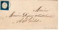 SARDE N° 8 BELLES MARGES PETIT BDF LETTRE LANSLEBOURG 26 SEPT 1854