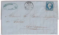 N°14 PC 3710 ALGER BOITE MOBILE ALGERIE RARE INDICE 23 POUR MOSTAGANEM