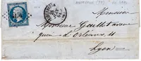 N° 14 PC 4196 TYPE 15 AIGUEBELLE 28 JUIN 1861 LETTRE  ECRITE AITON SAVOIE