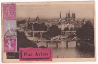 N°139 197 202 PARIS 1929 CARTE POSTALE PAR AVION PARIS BRUXELLES POUR ROULERS BELGIQUE