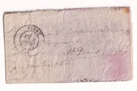 BOULE DE MOULINS SANS TIMBRE DEPART NIORT 3 JANVIER 1871 POUR PARIS ST DENIS
