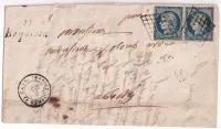 N°4 PAIRE CURSIVE 11 REQUISTA AVEYRON POUR RODEZ CAD TYPE 15 CASSAGNES BECONNES DOUBLE PORT