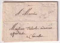 LETTRE LOCALE DE 1665 CHAROLLES POUR CHAROLLES SAONE ET LOIRE