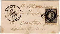 N°3 GRILLE EFFLEURE A DROITE GRILLE TYPE 14 GAVRAY 13 NOV 1849 MANCHE