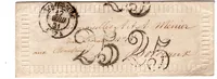 VALENTINE TYPE 15 STRASBOURG BAS RHIN 17 AVRIL 1851 LETTRE TAXE 25 DT