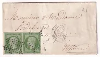 N°12 PAIRE ETOILE PARIS POUR LYON FAIRE PART ACCOUCHEMENT COMTESSE DE LA TOUR DU PIN ISERE