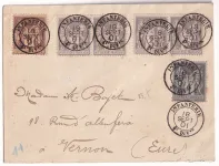 N° 83 85 87 CAD INFANTERIE 4EME DIVISION POUR VERNON EURE