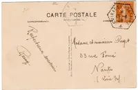 SEMEUSE 25C BISTRE CARTE TOULON CACHET HEX PERLE CUIRASSE VOLTAIRE 25.4.29