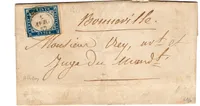 SARDE 20C EFFLEURE ALBENS 2 AVR 1857 LETTRE POUR BONNEVILLE SIGNE CALVES