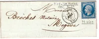 N° 14 PC 4229 TYPE 15 LA ROCHE 10 AVRIL  1862 POUR MEGEVE HAUTE SAVOIE
