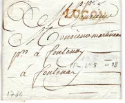 VENDEE MARQUE LUCON 1784 + PP MANUSCRITE  LETTRE POUR FONTENAY