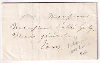 CURSIVE 36 LA CHAPELLE SUR LOIRE + 1843 INDRE ET LOIRE POUR TOURS
