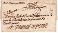 SEINE INFERIEURE BELLEMARE MANUSCRITE 1740 LETTRE MENTION POTHION 2 PIECE VUE SIGNE POTHION