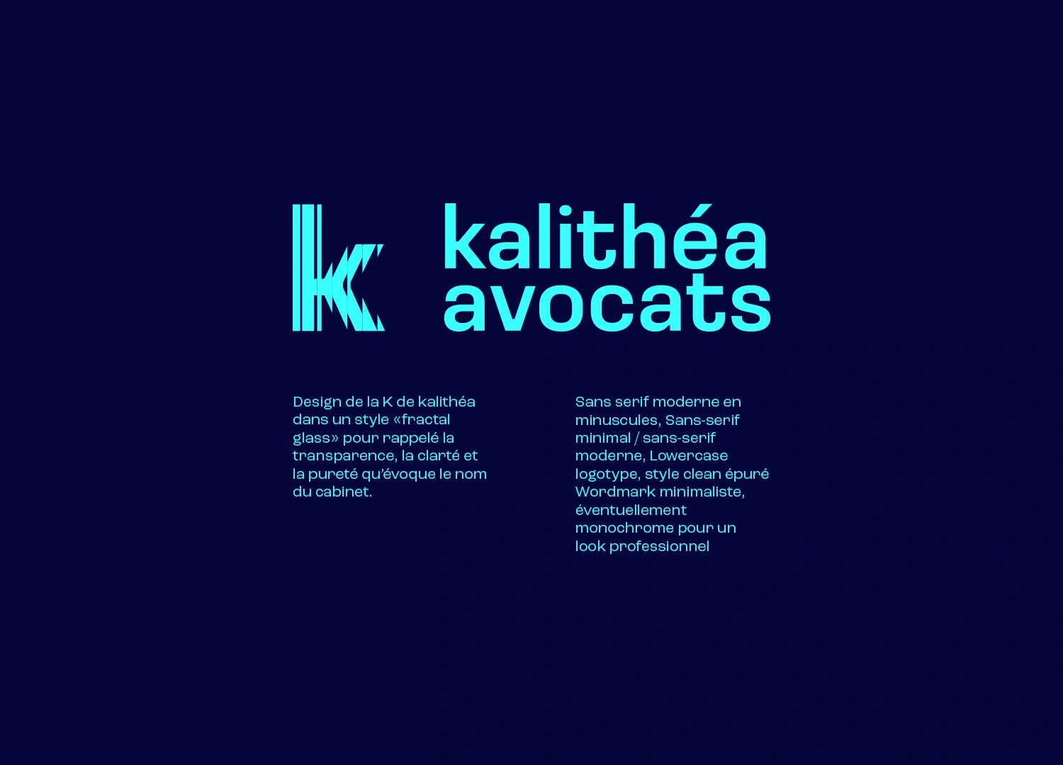 Réalisation d'une identité graphique et d'un site web pour Kalithéa Avocats — Elora Giraud, Graphiste indépendante. 