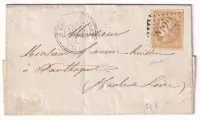 N°43B GC 3622 ST GEORGES D'AURAT HAUTE LOIRE CAD TYPE 24 POUR PAULHAGUET 19 MARS 1871 SIGNE BAUDOT