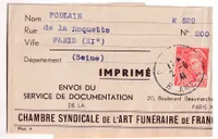 N°415 SEUL SUR BANDE DE JOURNAL TARIF IMPRIME 3EME ECHELON PARIS POUR PARIS 1941