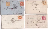 LOT ETOILE 1 PARIS DE 10 LETTRES DONT CHARGE TAXE8 AFFRANCH POUR ETRANGER