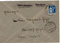 PAIX 1FR50 SEUL LETTRE PAQUEBOT ALEXANDRIE 1935 POUR ALLEMAGNE